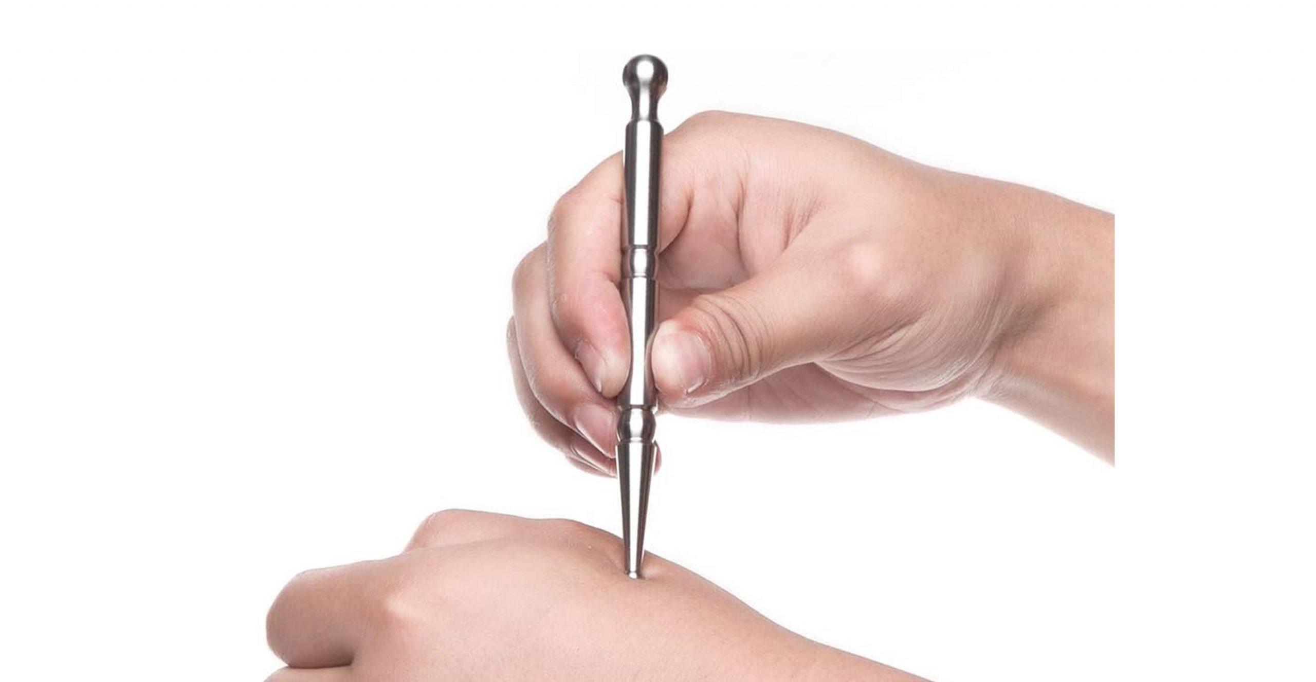 Acupressure Pen on user hand